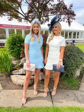 The Lily - Tweed Effect Gold Button Mini Dress